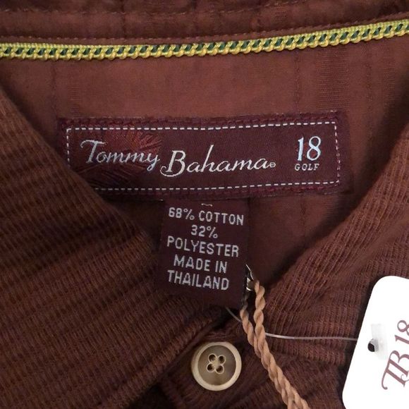 New Tommy Bahama 18 Golf Button Down Polo Medium - Picture 4 of 9